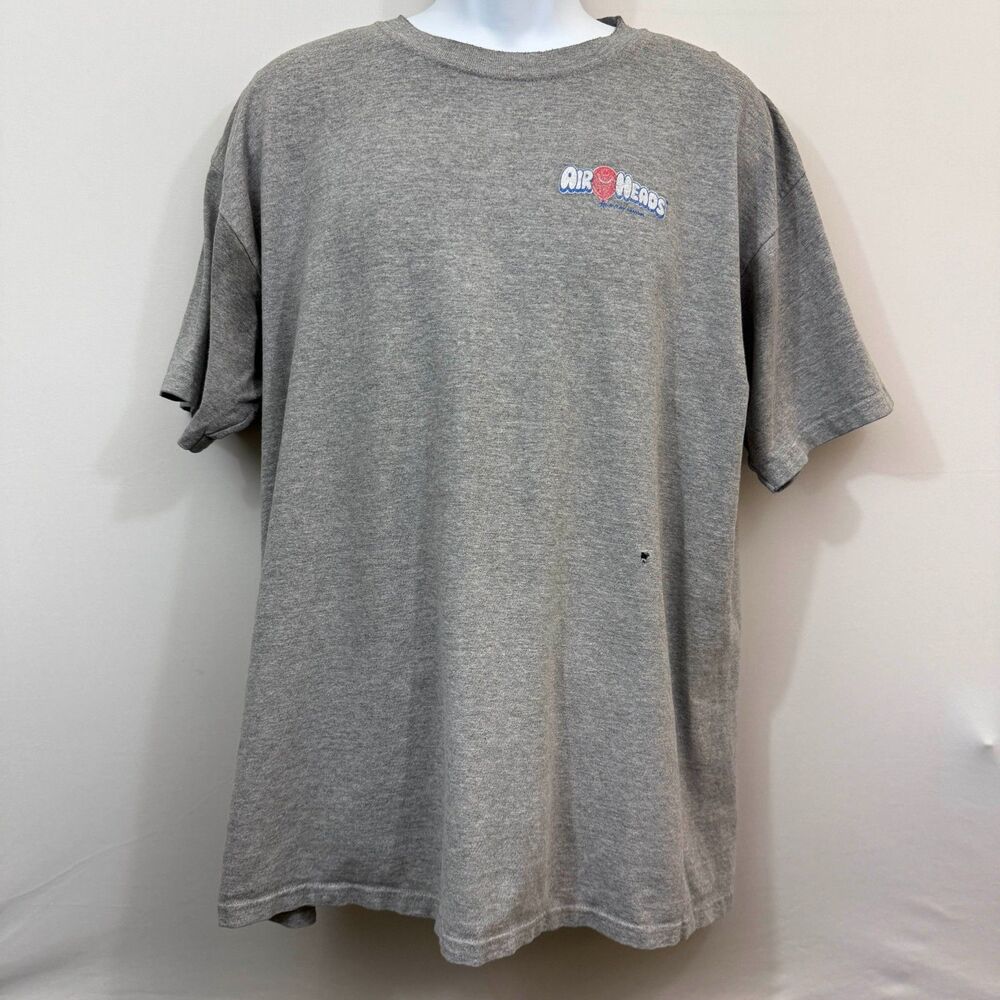 Vtg 90s Blue Anvil XL Airheads Out of Control Gray TShirt Distressed Promo Y2K